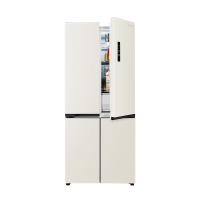 华凌冰箱美的出品521L十字对开多门 超薄零嵌一级能效急速制冰不串味风冷无霜HR-547WUSIPZ奶酪小方