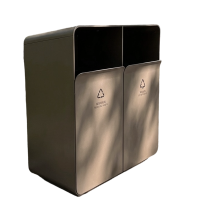 斯赞 不锈钢两分类垃圾桶 66*37*78cm 个