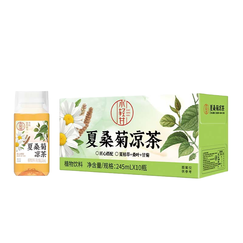 小轻甘夏桑菊凉茶夏季清爽好喝解渴植物饮料整箱特价245ml*10瓶