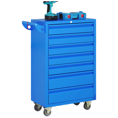 锦北汽修工具车移动工具柜多功能工具箱 标配[蓝色]七抽工具车