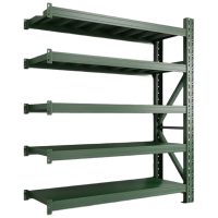 晋舰货架仓储库房储物架军绿色五层副架500kg/层重型200*60*250cm
