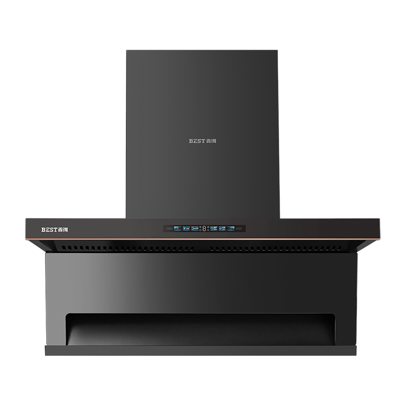 百得(BEST)华帝股份烟机AC13Pro 26m³大风量顶侧双吸油烟机直流变频七重热净洗炫彩操作屏