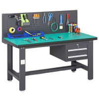 锦北防静电工作台流水线操作台工具桌实验室操作台1.2米吊二抽+挂板