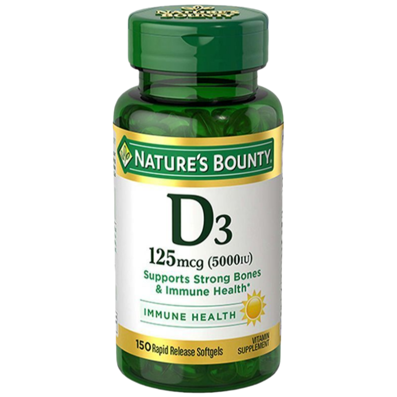 自然之宝NATURE'S BOUNTY维生素D3软胶囊150粒 美国原装进口 促进钙吸收