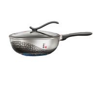 [32cm锤纹款·钛瓷]艺雅璐钛陶瓷不粘锅家用平底锅煎锅炒菜锅套装1