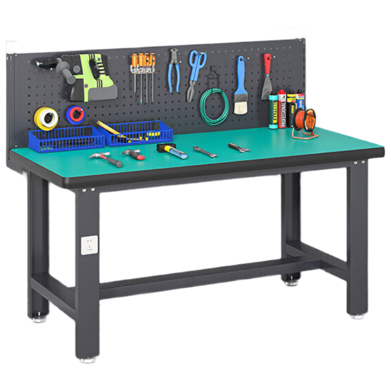 戴劲防静电工作台流水线操作台工具桌实验室操作台1.5米单桌+挂板