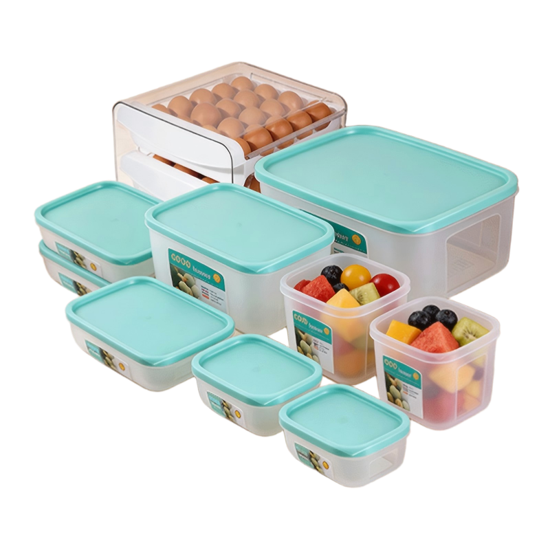 保鲜盒食品级可微波炉加热保鲜盒鸡蛋盒组合大套装10件套冰箱专用