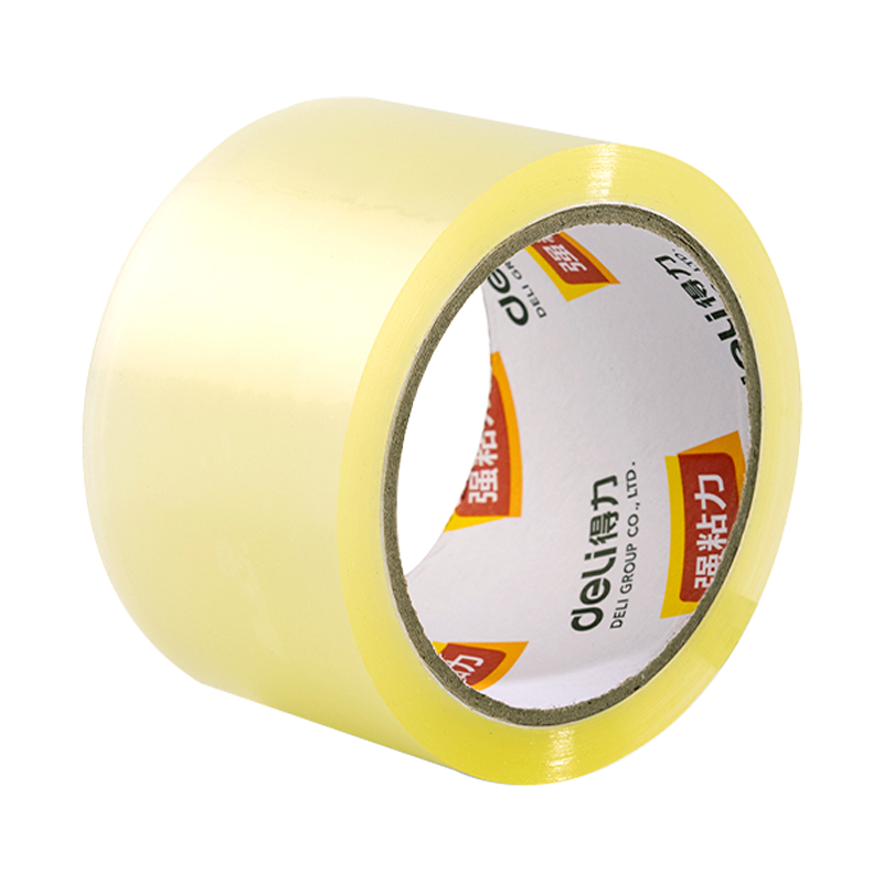 得力JD153封箱胶带60mm*100y*45μm 透明黄 6卷/筒