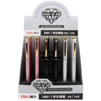 得力S681钢笔 混色 24支/盒