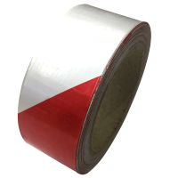 有成鑫 红白斜纹款 反光贴警示胶带26m 卷