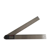 上海申工万能角度尺320度高碳钢不锈钢量角器角度规360度测量工具 简易数显角度仪300mm