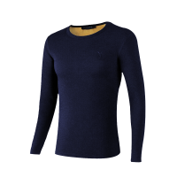 [断码清仓]花花公子男士加绒保暖上衣御寒加厚秋冬打底纯色圆领