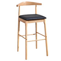 乐琪艺吧台椅牛角椅木质把