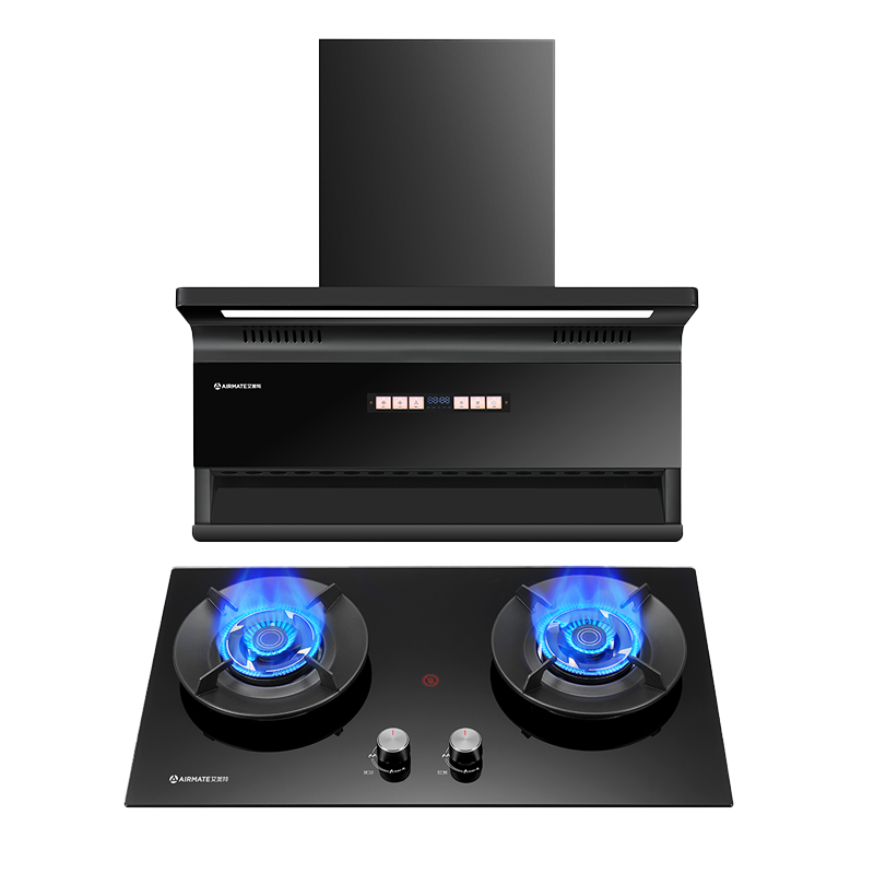 艾美特油烟机AY652LB顶侧双吸变频+AZ65A嵌入式燃气灶具 油烟不过脸 天然气