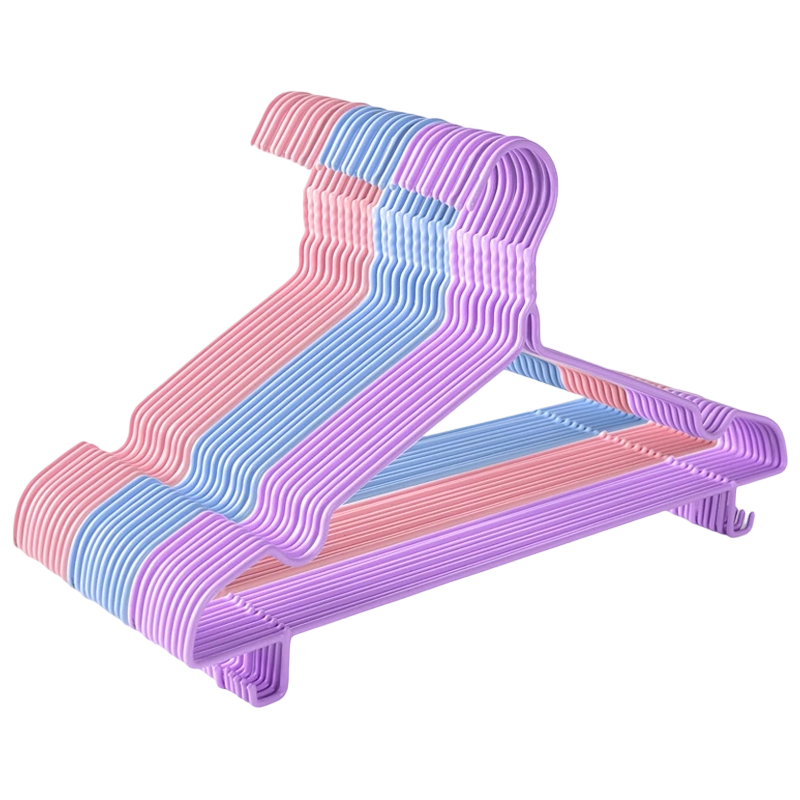 LONMATE 成人衣架加粗(带底钩)46cm-5个一组