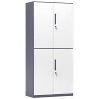 戴劲拆装文件柜铁皮柜窄边办公柜档案柜资料柜带锁凭证柜灰白通双节