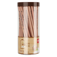 得力S950-HB书写铅笔 原木色 72支/筒