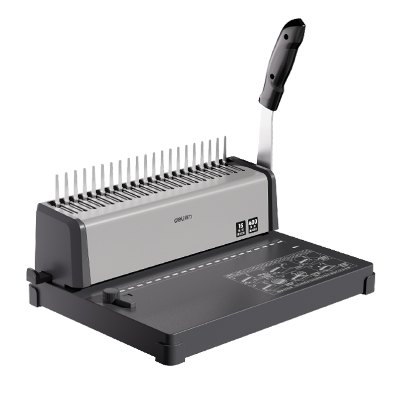 得力3872S胶圈装订机 灰色 单位/台