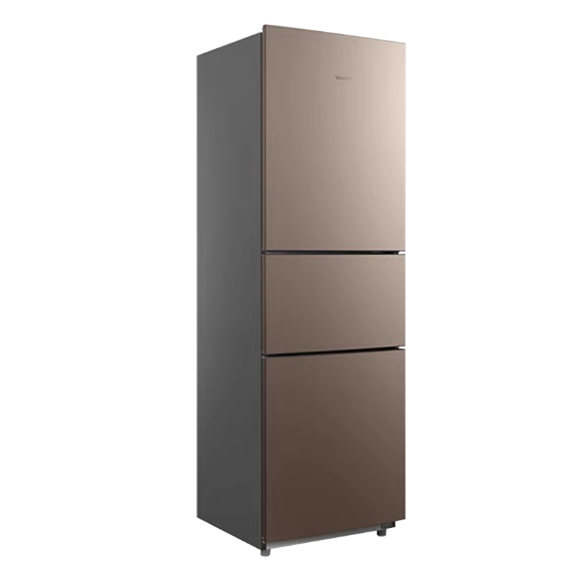 华凌冰箱美的出品213L三门三温小户型租房 中门软冷冻节能低音冷藏冷冻BCD-213TH摩卡金