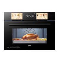 老板(Robam)[14.5英寸黄油贝果屏]小贝果微蒸烤箱一体机嵌入式 微蒸烤炸炖五合一 C9MA-D2U