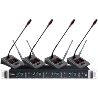 润普Runpu会议音频扩声系统 专业无线一拖四鹅颈麦克风话筒 UHF红外对频RP-SU84E