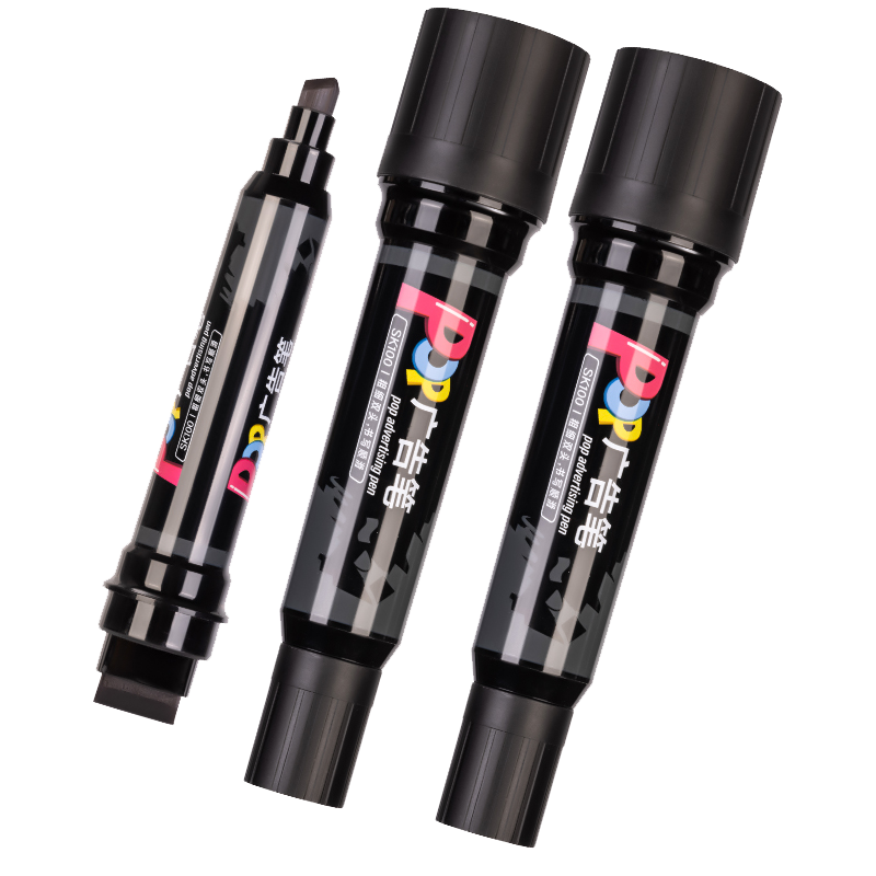 得力SK100POP广告笔 黑色 6支/盒