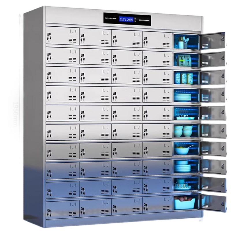 戴劲不锈钢碗柜学校食堂餐具柜多门餐厅消毒餐盘柜50门餐盘柜304