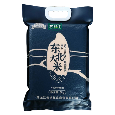 苏鲜生商博士联名款东北大米黑龙江东北大米5kg 非真空