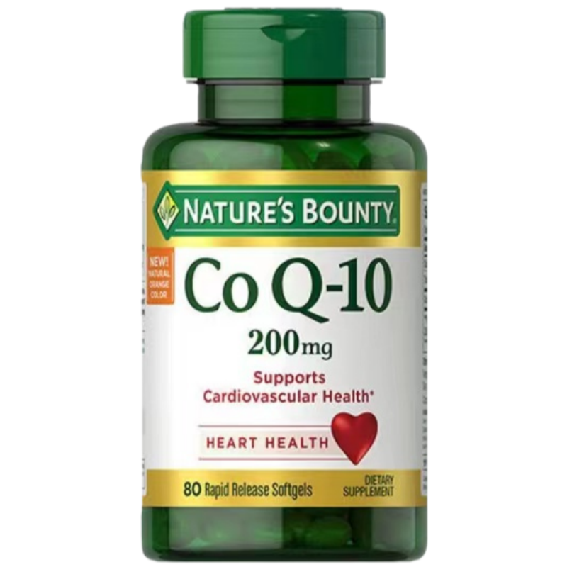 自然之宝NATURE'S BOUNTY辅酶Q10软胶囊80粒200mg升级版 美国原装进口 护心强动力