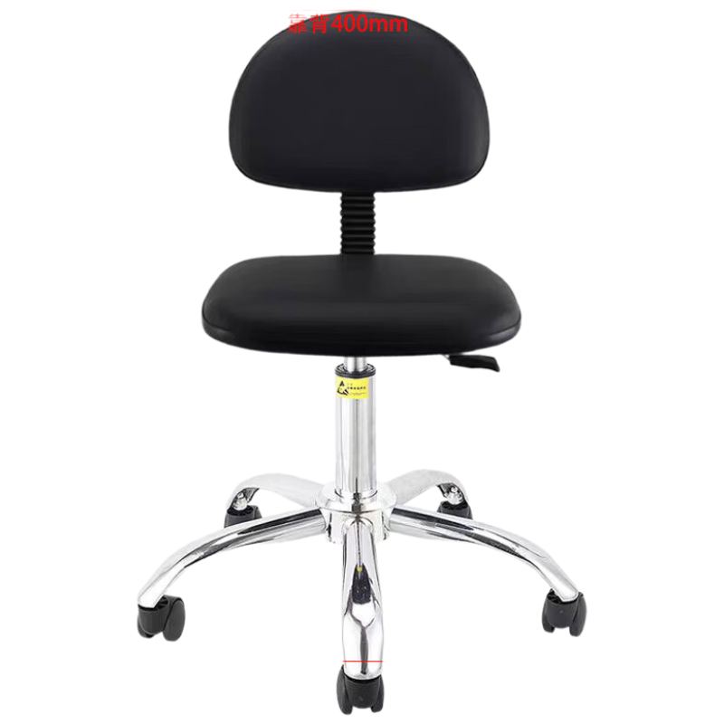 锦北防静电凳子升降操作椅流水线皮革工作凳实验室圆凳电镀钢爪滑轮