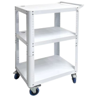 锦北电脑设备架推车机房培训检测车打印机移动工作台白色带拉手