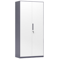 晋舰拆装文件柜铁皮柜窄边办公柜档案柜资料柜带锁凭证柜灰白通铁