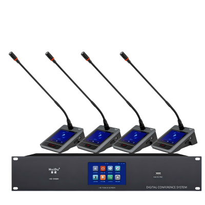惠度会议系统HD-3160S金属材质专业话筒轻便耐用黑色商务设计