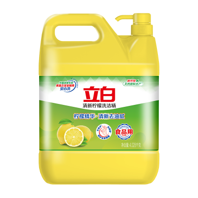 立白洗洁精4.028kg大桶装清新柠檬清新祛味轻松去油可洗果蔬不伤手易漂洗