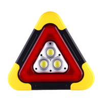 京守盾车用三角架车载三角警示牌自动发光三脚架停车反光太阳能应急灯 三个灯-太阳能充电款 大号 1558