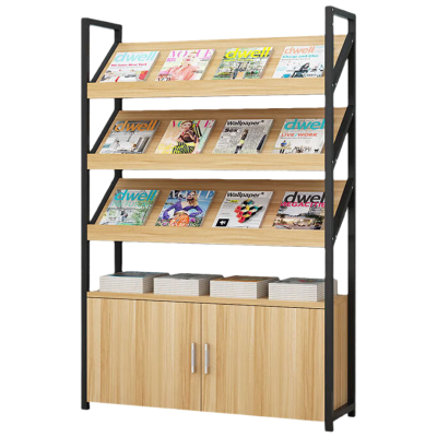 戴劲杂志架书报架报刊架置物架展示架资料落地阅览架3层长100cm无logo