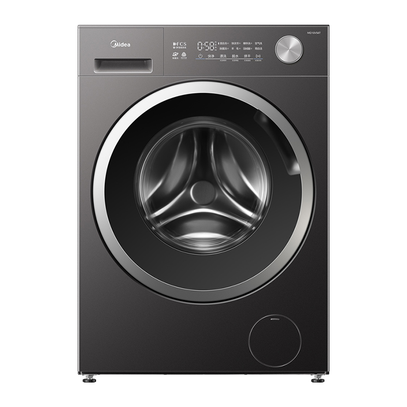 美的全自动10KG大容量滚筒洗干一体机金属钛纯平自由嵌快净精华洗一级能效变频电机MD10V56T[-]