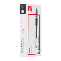 得力S84办公中性笔0.38全针管 黑色 12支/盒