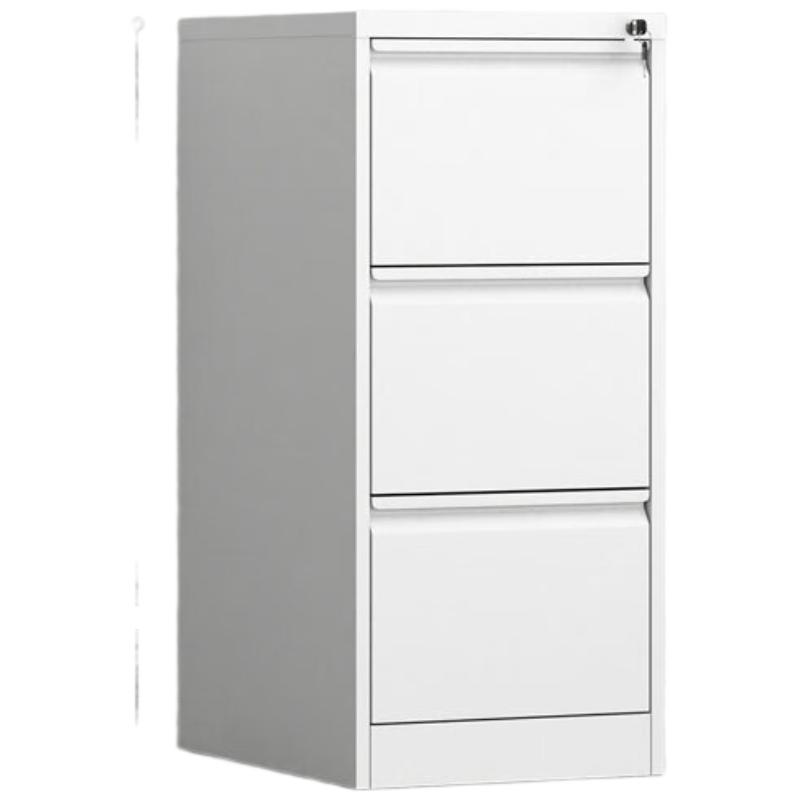 戴劲挂劳柜FC挂快捞文件柜三斗卡箱立式抽屉资料柜A4铁皮柜白色加厚款