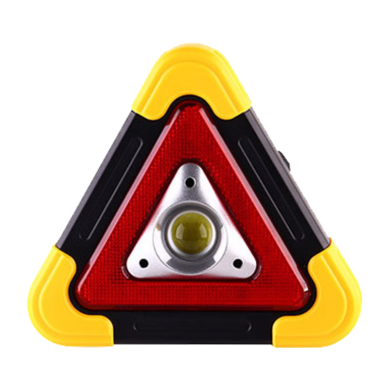 京守盾车用三角架车载三角警示牌自动发光三脚架停车反光太阳能应急灯 一个灯-干电池款 小号 1579