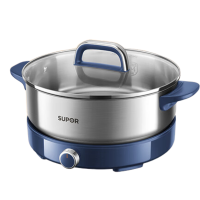 苏泊尔(SUPOR)0涂层不锈钢电火锅 超薄速沸电煮锅 火锅专用锅 家用多功能分体电热锅 4L涮肉多用途H40YK783