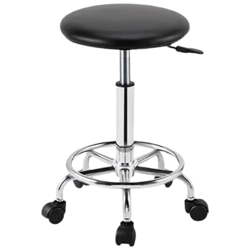 锦北防静电凳子升降操作椅流水线皮革工作凳实验室圆凳不锈钢脚滑轮