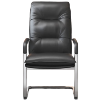 戴劲皮质会议椅椅子电脑椅办公椅会议培训椅网布椅弓形椅职员座椅H-9