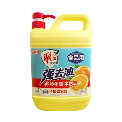 雕牌强去油洗洁精2斤擦码款果香除菌不伤手餐具碗筷洗涤剂大桶家用
