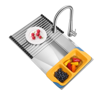 欧琳水槽304不锈钢米粒压纹洗菜盆纳米易清洁家用厨房大单槽水槽9143M
