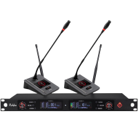 润普Runpu会议音频扩声系统 专业无线一拖二鹅颈麦克风话筒 UHF红外对频RP-SU32E