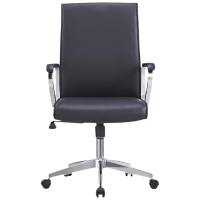 锦北办公老板椅电脑椅办公椅旋转座椅会议椅透气靠背椅 西皮中靠背椅