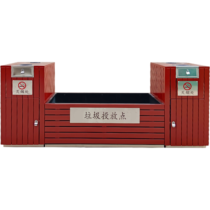 斯赞 站台分类垃圾箱 200*70*86cm 个