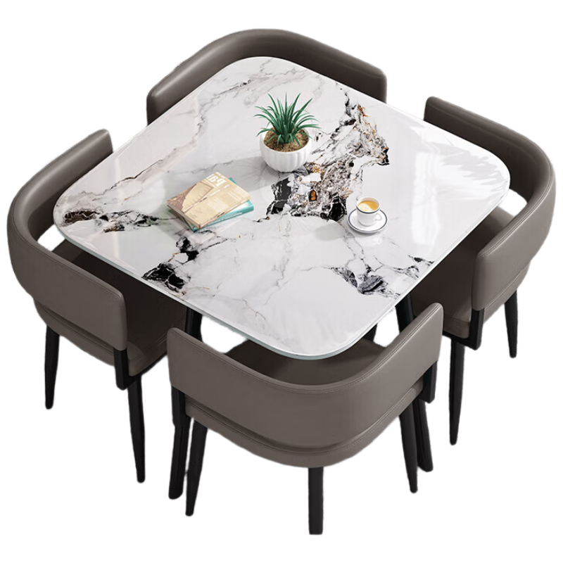 晋舰洽谈桌简约奶茶店桌椅组合休息区谈判桌会客接待桌方桌组合九