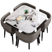 晋舰洽谈桌简约奶茶店桌椅组合休息区谈判桌会客接待桌方桌组合九